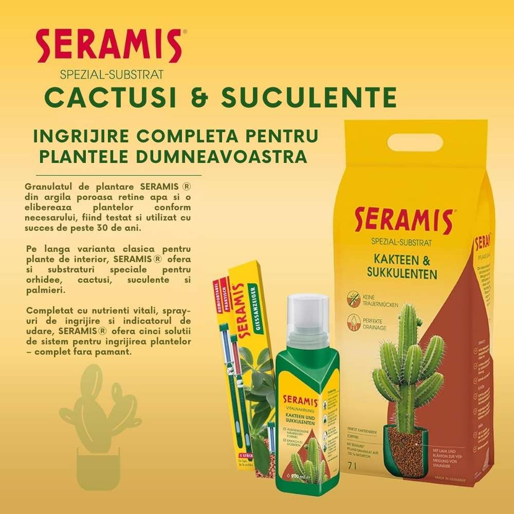 Ingrasamant lichid SERAMIS pentru cactusi si suculente, nutrite vitala cu dozare precisa, 200 ml