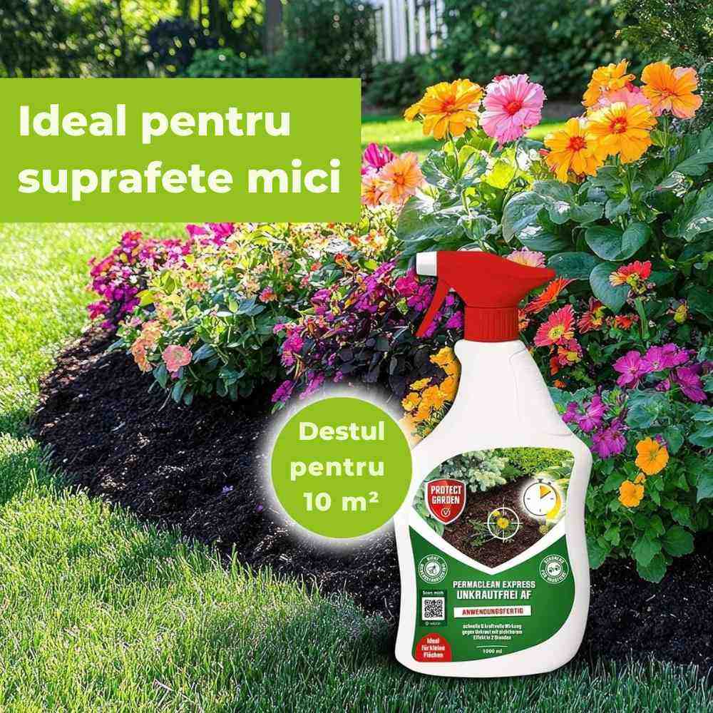 Glifozátmentes totális gyomirtó spray – PROTECT GARDEN Permaclean Express, 1 l