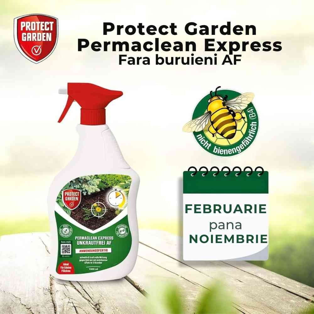 Glifozátmentes totális gyomirtó spray – PROTECT GARDEN Permaclean Express, 1 l