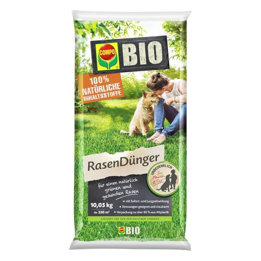 Ingrasamant Organic Granule Fine pentru Gazon, 3 kg pentru 75 mp, cu Efect Natural Instant si de Lunga Durata, COMPO