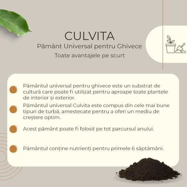 Culvita Pamant universal pentru Plante de Verzi Interior si Exterior 40 l, taxa ambalare inclusa
