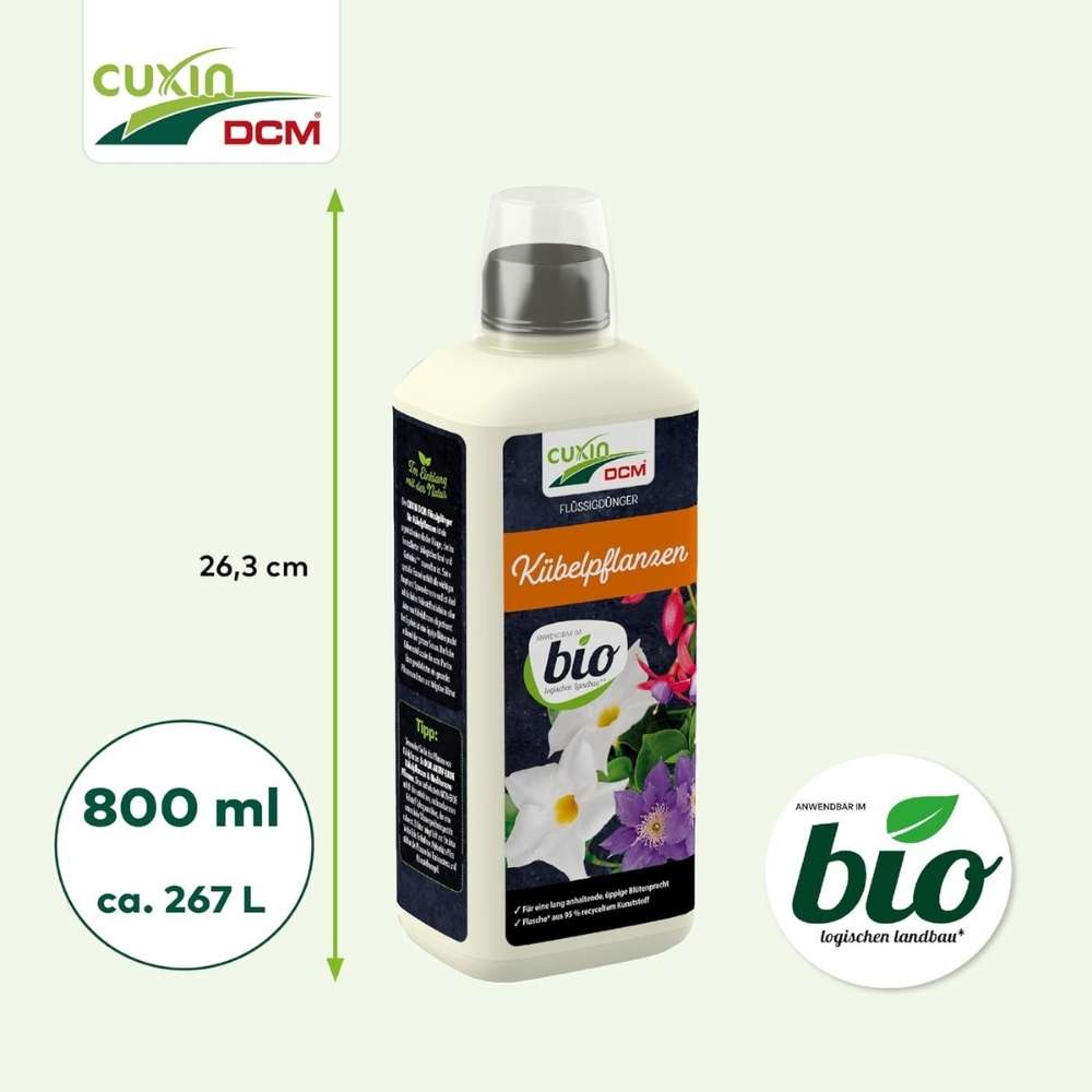 Ingrasamant Lichid Organic pentru Plante de Ghiveci, 800 ml, Cuxin DCM
