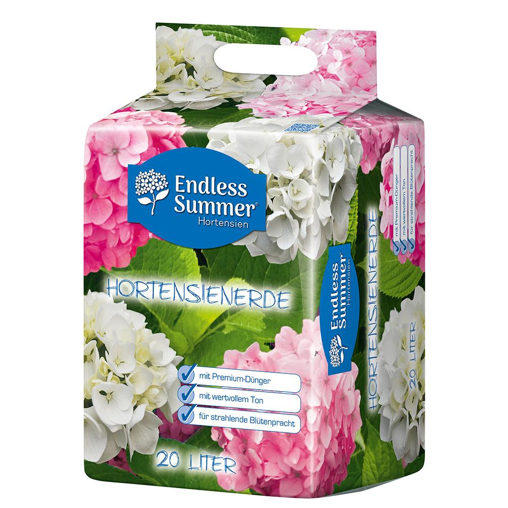 Pamant nutritiv hortensii FLORAGARD Endless Summer, substrat special hortensii roz/alb, ambalaj cu maner, 20 L