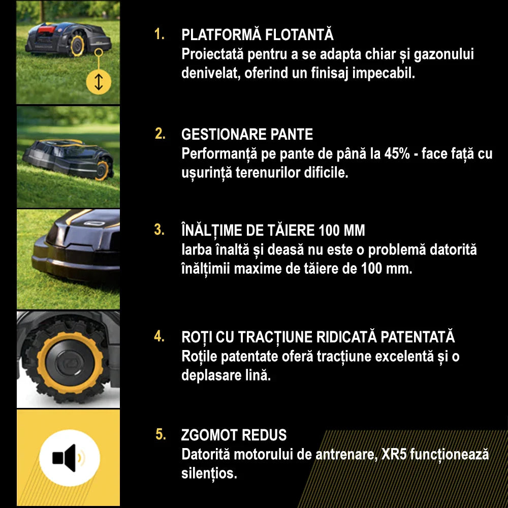 Cub Cadet XR5 1000 robotfűnyíró – akár 1000 m² felülethez, GSM-modullal