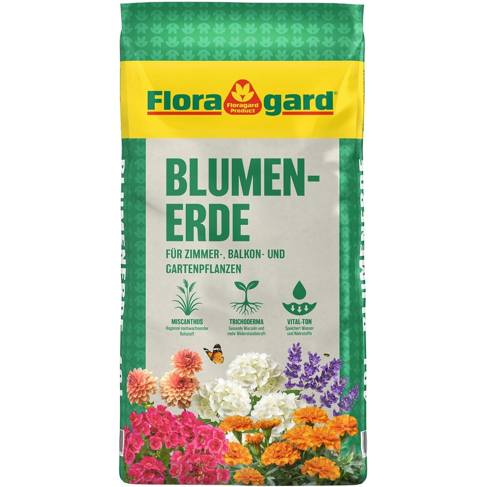 Floragard virágföld szerves Guano trágyával, 40 l – erkélyre, cserépbe és beltérbe