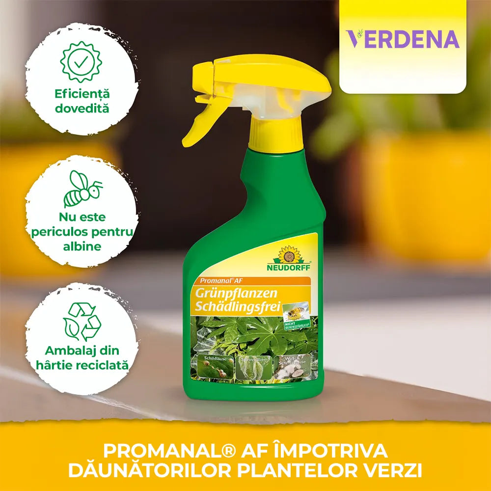 Insecticid Natural Spray pentru Plante Verzi Neudorff Promanal AF, combatere eficienta a paduchilor si acarienilor - 250 ml