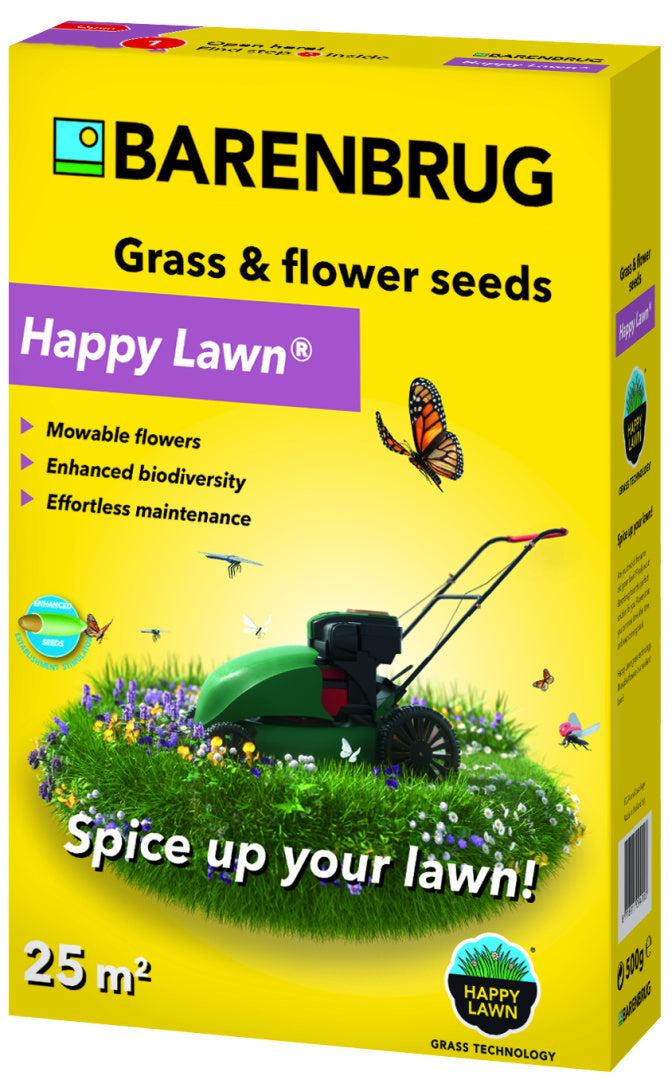 Happy Lawn Barenbrug virágos gyepmagkeverék 0,5 kg – természetes, biodiverzitásban gazdag gyep