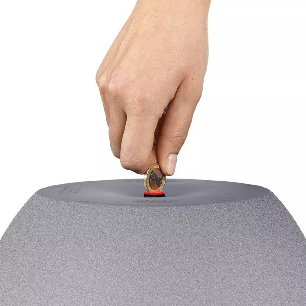 Ghiveci Auto-Irigant Lechuza Cubeto Stone 40 11,5 l, efect piatra neagra, sistem de autoirigare, insert detasabil, strat de drenaj