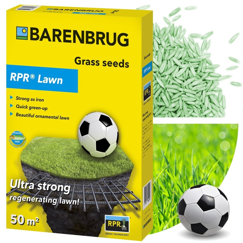 Barenbrug RPR Lawn gyepmagkeverék 1 kg – gyors regenerációjú professzionális sportgyep, 50 m²