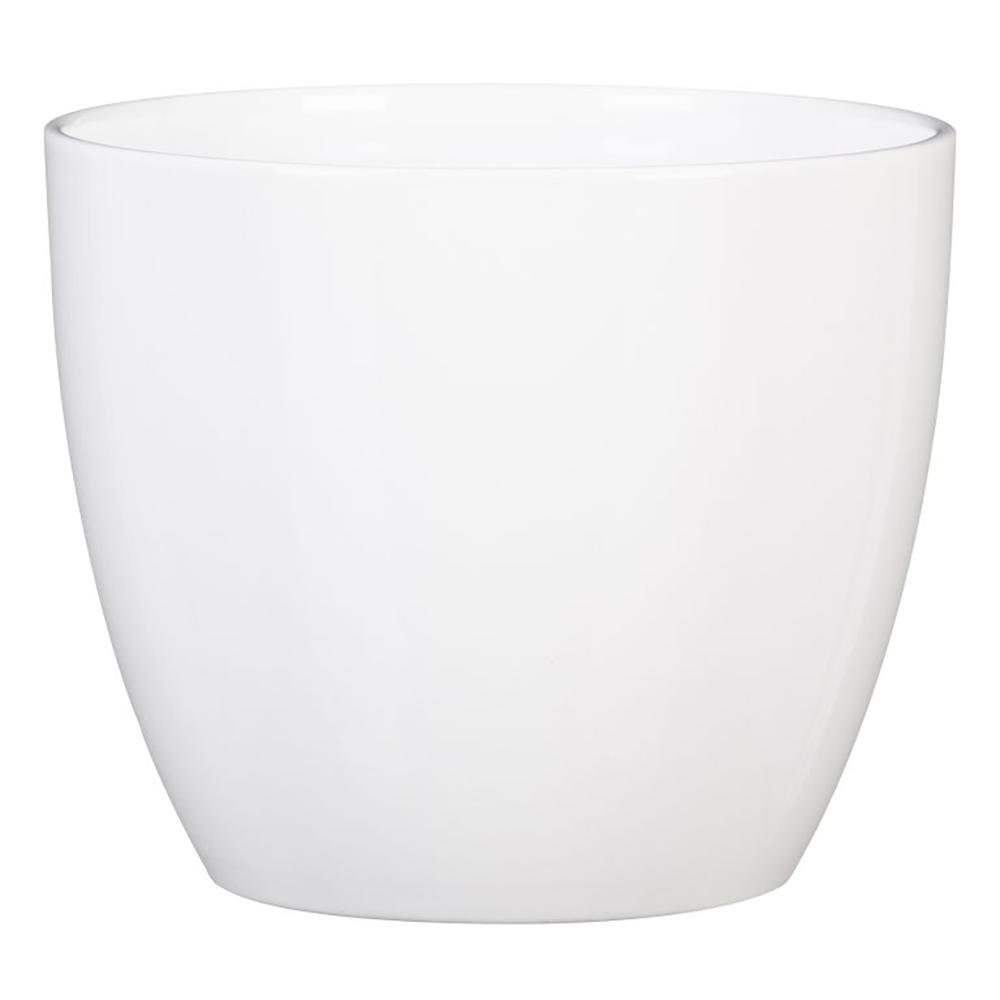 Ghiveci plante rotund Ceramic Scheurich, Ø 11 cm, H10 cm, Alb