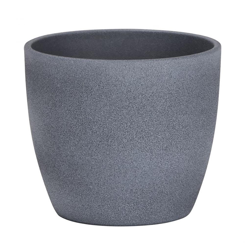 Ghiveci plante rotund Ceramic Scheurich, Ø 16 cm, H14 cm, Gri Inchis