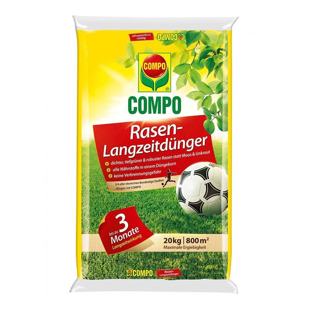 Ingrasamant Organic pentru Gazon impotriva Buruienilor si a Muschiului, 15 kg pentru 540 m², Efect de Lunga Durata, COMPO
