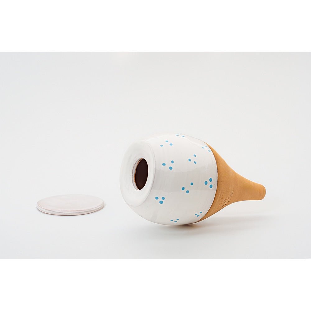 Vas de auto-udare plante "Labute de Pisica''LUTOYA, decorativ, ceramic, lut, natural, 350 ml