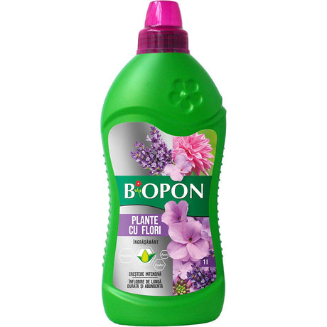 Ingrasamant lichid BIOPON pentru flori ornamentale, inflorire abundenta, 1 l