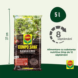 Pamant special Compo Sana pentru bonsai interior si exterior 5 litri cu fertilizare 8 saptamani
