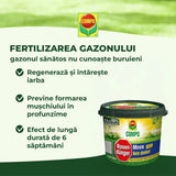 Ingrasamant gazon Compo, 4 kg pentru 160 mp, anti-muschi granule fine, efect 6 saptamani
