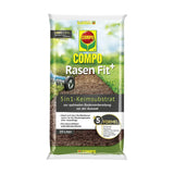 Substrat regenerare gazon COMPO Rasen Fit+ 5 in 1, 20 L pentru 10 mp, sol imbunatatit si germinare accelerata dupa scarificare sau aerare