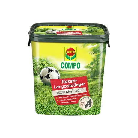 Ingrasamant gazon Compo, 8 kg pentru 320 mp, efect de 3 luni, granule fine
