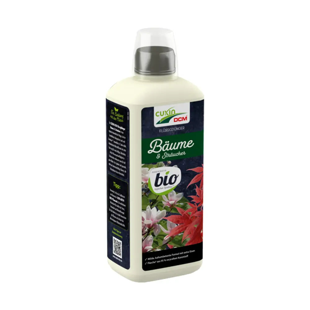 Fertilizant lichid bio Cuxin DCM pentru arbori si arbusti, formula organica-minerala cu potasiu si fier, impotriva secetei, 800 ml