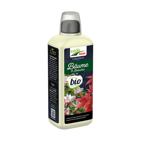 Fertilizant lichid bio Cuxin DCM pentru arbori si arbusti, formula organica-minerala cu potasiu si fier, impotriva secetei, 800 ml