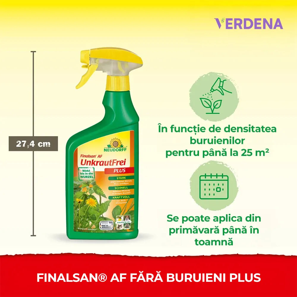 Erbicid Natural Neudorff Finalsan AF anti-buruieni si muschi, fara glifosat, biodegradabil, gata de utilizare 750 ml