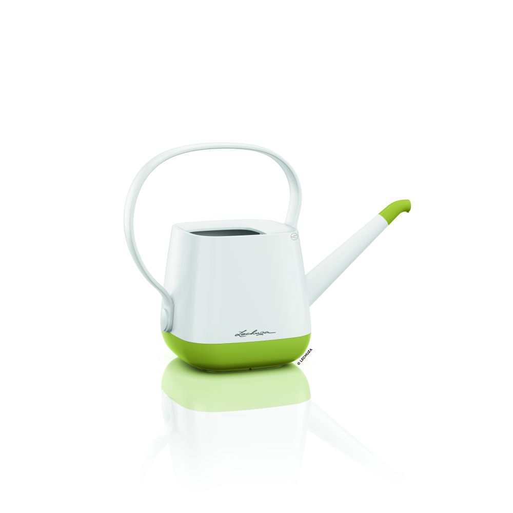 Stropitoare Lechuza YULA, 1,7 l capacitate, Alb/Verde, Protectie anti-picurare, Plastic de inalta calitate