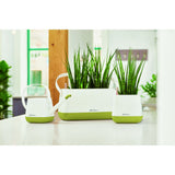 Stropitoare Lechuza YULA, 1,7 l capacitate, Alb/Verde, Protectie anti-picurare, Plastic de inalta calitate