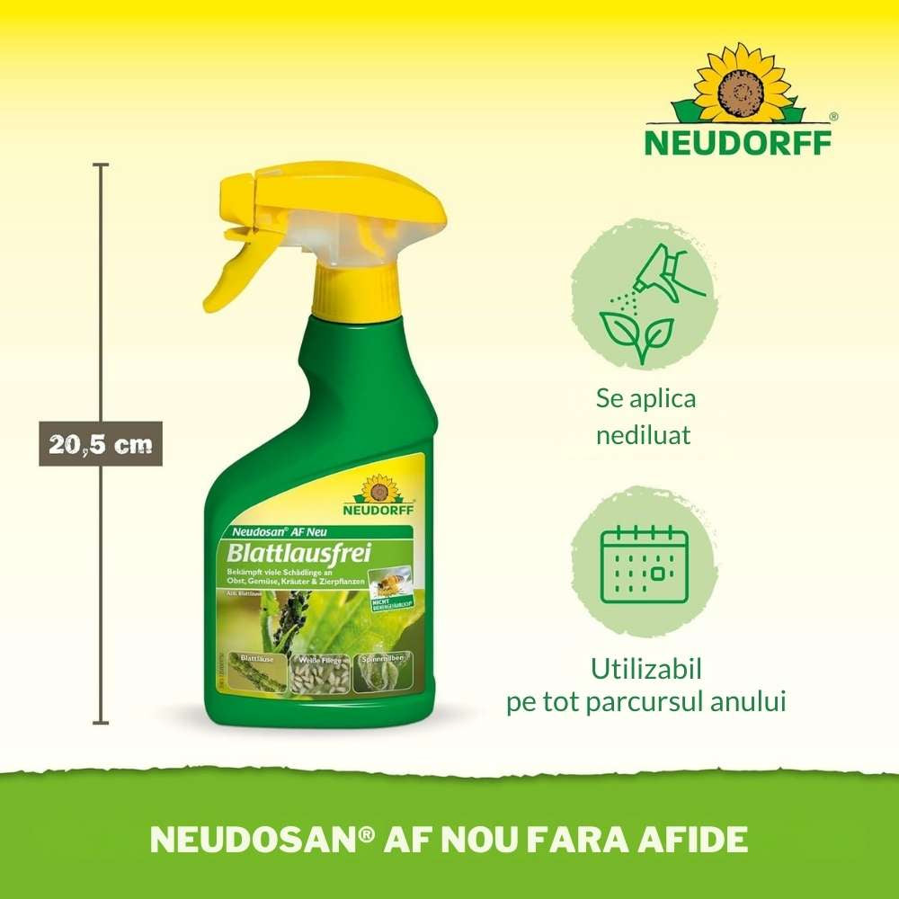 Spray insecticid NEUDORFF Neudosan AF impotriva afidelor, musculitei albe si acarienilor, 250 ml
