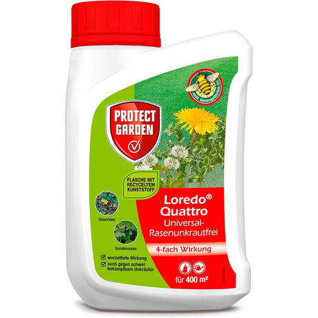 Erbicid selectiv PROTECT GARDEN Loredo Quattro pentru gazon, combatere buruieni cu frunza lata, 400 ml