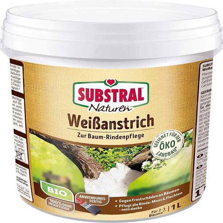 Vopsea arbori SUBSTRAL Naturen pentru protectie trunchiuri, pasta alba impotriva crapaturilor de inghet, 1 L