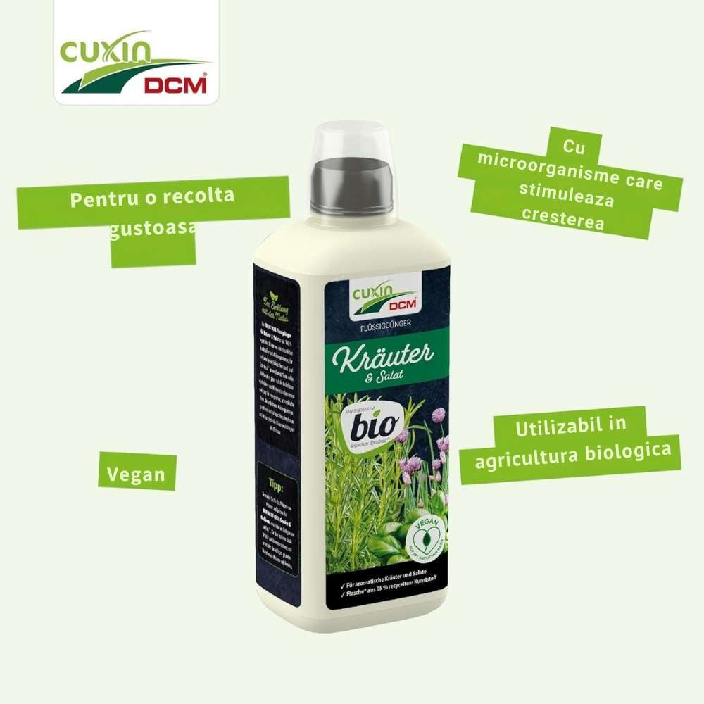 Ingrasamant lichid pentru ierburi si salata CUXIN DCM, organic, 800 ml