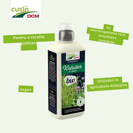 Ingrasamant lichid pentru ierburi si salata CUXIN DCM, organic, 800 ml