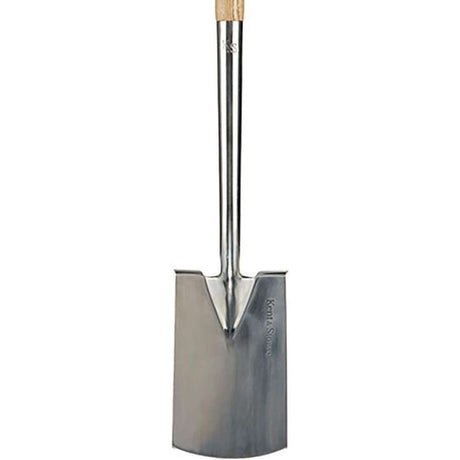 Spada gradina profesionala Kent & Stowe inox cu maner din frasin 104 cm, pentru sapat si drenaj