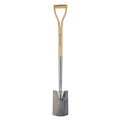 Spada gradina profesionala Kent & Stowe inox cu maner din frasin 104 cm, pentru sapat si drenaj