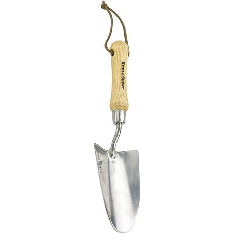Lopatica gradina KENT & STOWE din inox pentru plantare si repicare, maner lemn frasin, 33.5 cm garantie 15 ani