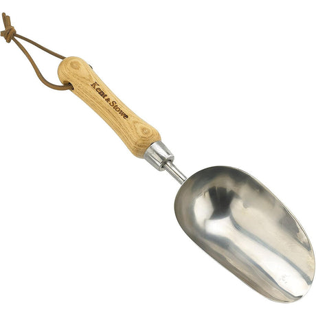 Lopatica plantare KENT & STOWE din inox, maner din lemn de frasin, 33 cm, garantie 15 ani