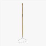 Grebla sol profesionala Kent & Stowe din inox cu coada din frasin 158 cm, pentru nivelare si pregatirea solului