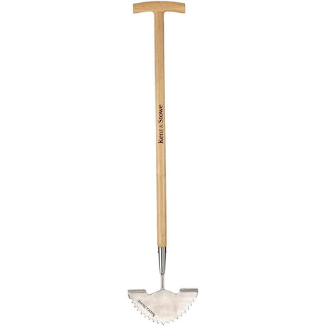 Taietor bordura gazon KENT & STOWE din inox, maner din lemn de frasin, 100 cm, 15 ani de garantie