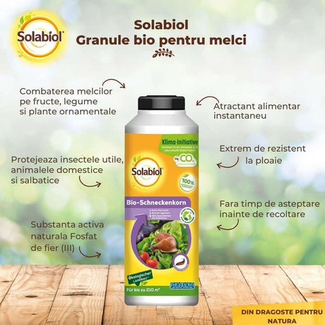Momeala melci SOLABIOL organica, pentru combaterea limacsilor, 800 g
