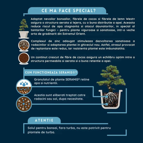 Pamant pentru bonsai WESTLAND, substrat special cu granule de argila pentru radacini puternice si frunze sanatoase, 4 len nutrient distribution At least 6 weeks of nutrient supply