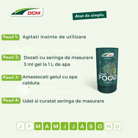 Ingrasamant lichid vegan DCM Superfood pentru plante de interior si balcon, gel solubil cu aminoacizi vegetali, stimulent de crestere, 200 ml