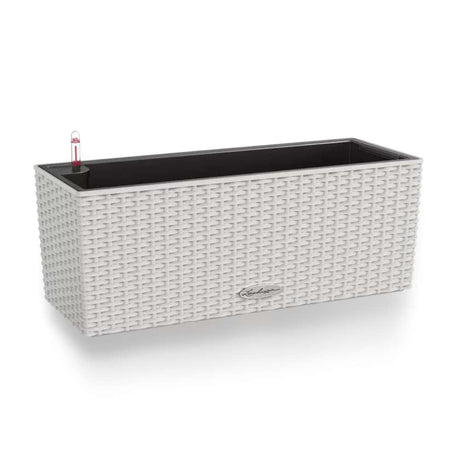 Lechuza Balconera Cottage 50 önöntöző balkonláda – világosszürke rattan hatású, 8 l