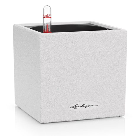 Lechuza CANTO Stone Cube 14 önöntöző cserép – elegáns kőhatású design