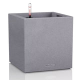 Lechuza CANTO Stone Low 30 önöntöző kaspó – 12 l, kőhatású szürke design