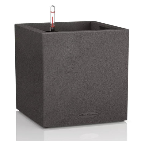 Lechuza CANTO Stone Low 30 önöntöző kaspó – 12 l, kőhatású design
