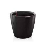 Lechuza Classico Premium LS önöntöző kaspó – fényes fekete, 3 l