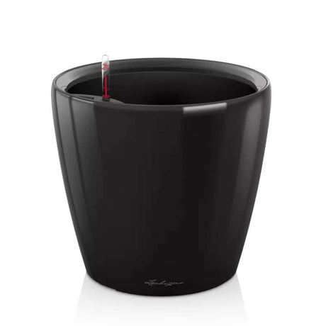Lechuza Classico Premium 35 LS önöntöző kaspó – 13 l, fényes fekete