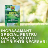 Ingrasamant gazon COMPO cu efect indelungat Perfect, NPK 22-3-10, 3 kg pentru 120 mp