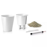 Ghiveci Auto-Irigant Lechuza Deltini 1,2 l, visiniu lucios, sistem de autoirigare, insert detasabil, strat de drenaj
