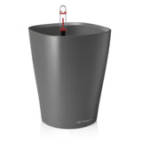 Ghiveci Auto-Irigant Lechuza Deltini 1,2 l, gri lucios, sistem de autoirigare, insert detasabil, strat de drenaj